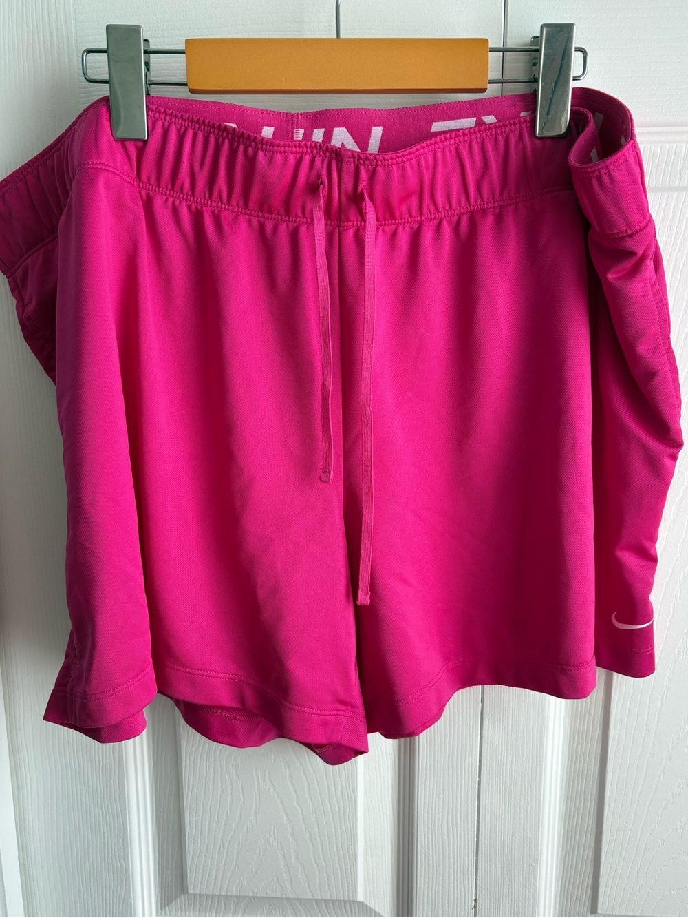 Nike Women’s Bright Pink Athletic Shorts with Drawstring Waist